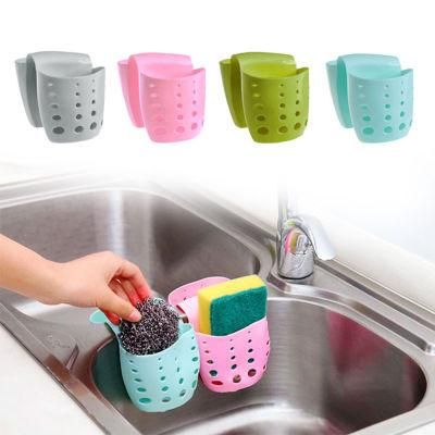 Kitchen Tool Sink Saddle Style Double Silicone Sponge Holder Rack Storage Organ