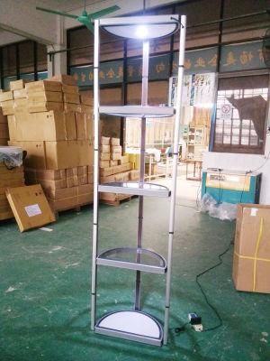 High Quantity Aluminum Folding Spiral Display Tower Display Rack