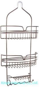 3 Tier Metal Bathroom Wire Organizer Shelf Shower Caddy-Hanging Shower Rack Kfs60086