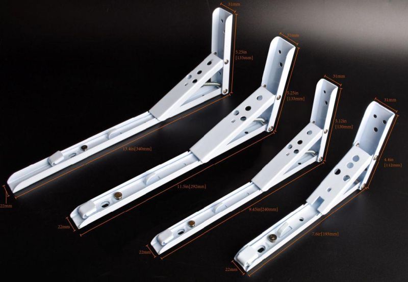 Furniture Folding Hinge Bracket Triangle Adjustable Wall Mounted Metal Folding Table Bracket