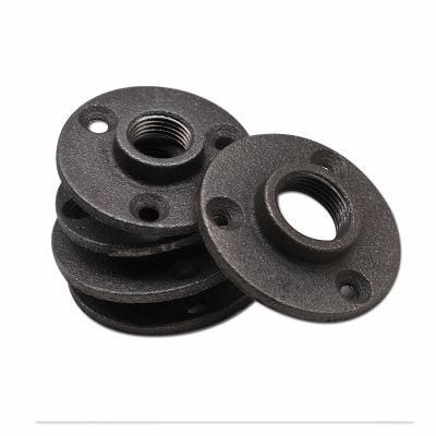 DN20 3/4&quot; Malleable Iron Flange Pipe Floor Fitting Plumbing Threaded 3 Holes Floor Flange