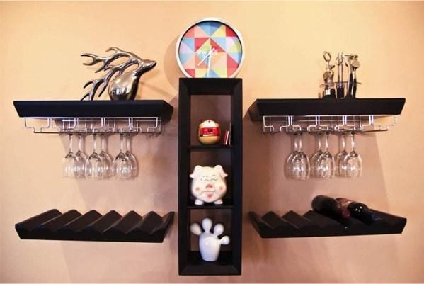 Household Wall Hanging Wineglass Rack European Style