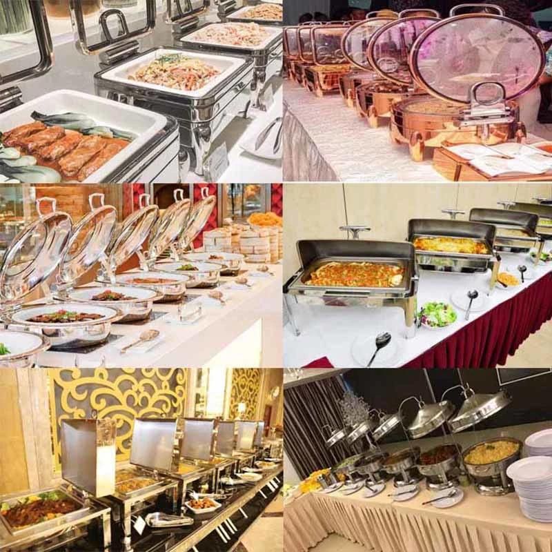 High Gloss Mobile Buffet Catering Banquet Food Serving Display Dessert Frame Stand Shelf Party Restaurant Foldable Buffet Food Rack