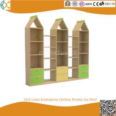 Kindergarten High Quality Wooden Toy Storage Rack, Play and Display Shelf