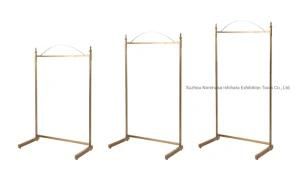 Boutique Store Clothes Display Racks Stainless Steel Hanger Frame Floor Stand Garment Shop Show Window Clothing Display Rack