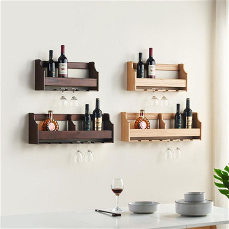 Multi-Purpose Upgrade Design Wooden Wall-Mounted Wall Shelf Storage Rack