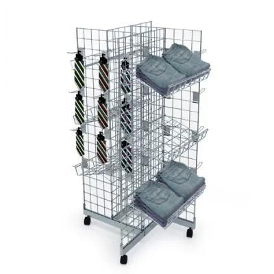 4 Sides Gridwall Mesh Display Rack for Jeans/Socks/Tie Advertising (MDS-041)