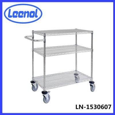 ESD 3 Layers Wire Shelf Cleanroom Metal Trolley