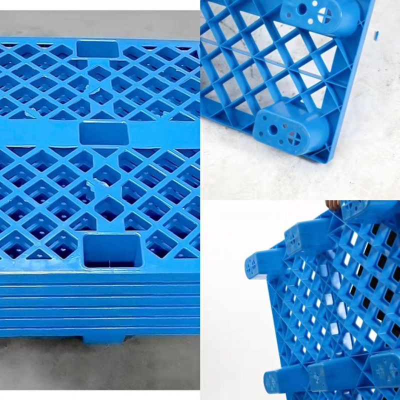 Heavy Duty High Quality Warehouse Open Deck Design Durable Cheap Plastic Pallet Double Sided Grid Vented for Storage Racking