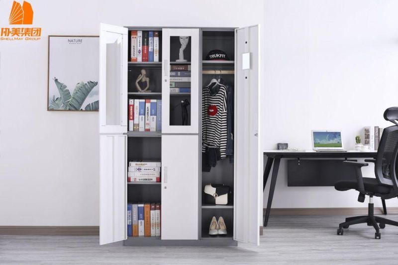 Full Height Vertical Adjustable Shelves Steel 5 Swing Door Filing Cabinet