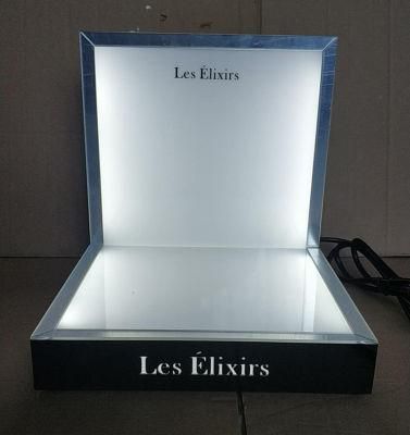 Custom Acrylic Perfume Cosmetic Display Stand with LED Light