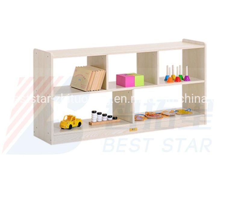 Children Care Center Furniture, Baby Display Wooden Shelf Rack, Playroom Furniture Toy Storage Rack, Kindergarten Kids Shoes Rack