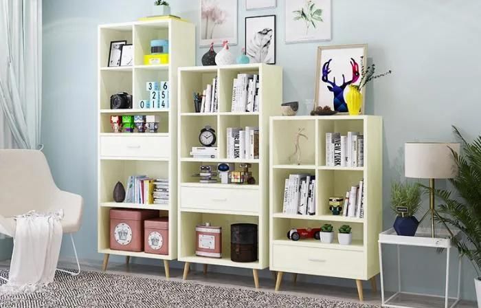 Bookshelf Floor-to-Ceiling Household Bookcase Simple Shelf Free Assembly Simple Japanese-Style Living Room Small Bookshelf