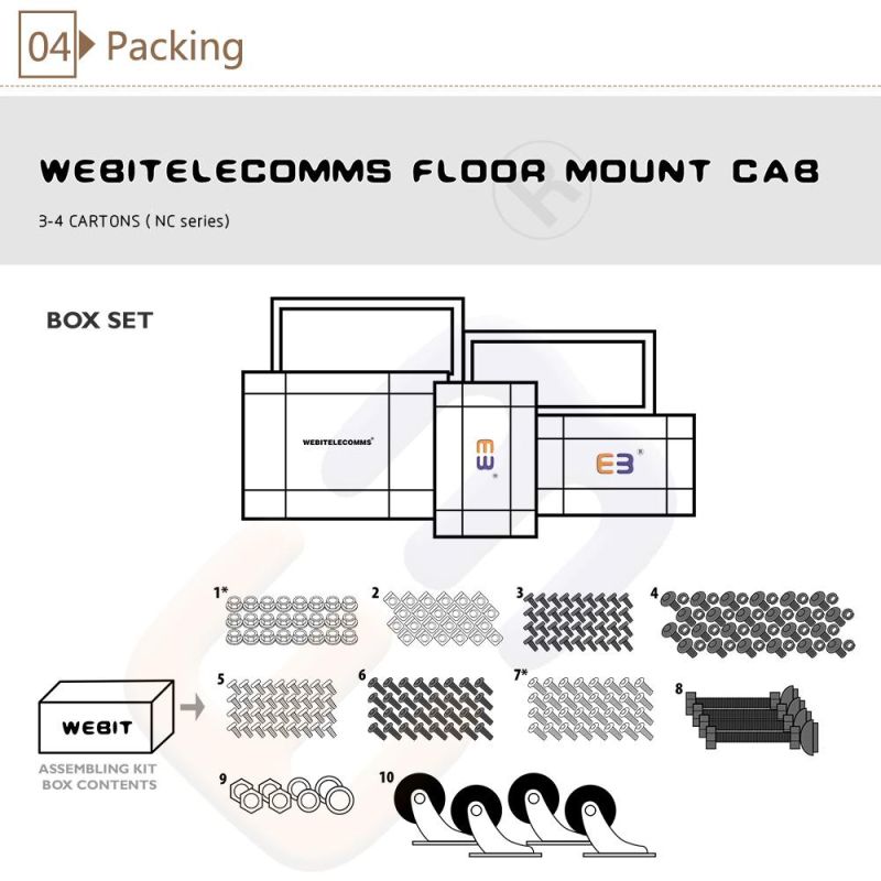 19 Inch Network Data Cabinet Wtih Glass Front Door 42u Floor Standing Rack