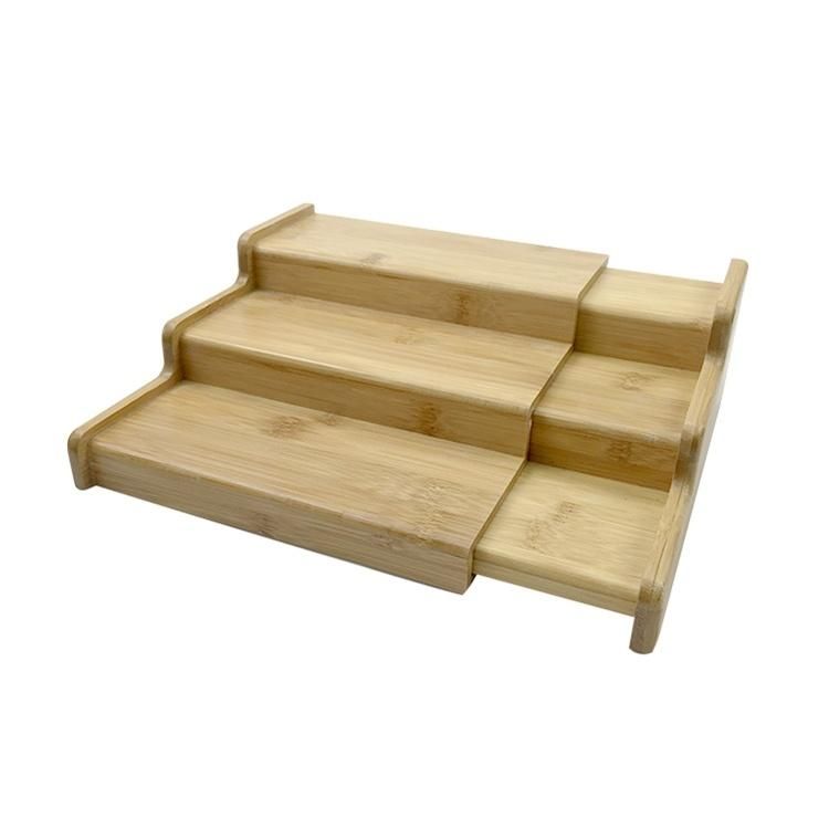 Bamboo Kitchen Shelf Kitchen Supplies Storage Telescopic Storage Rack