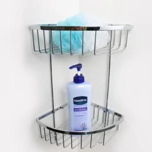 Double Towel Bars Bathroom Accessories Chrome Metal Bathroom Rack (SUS304)