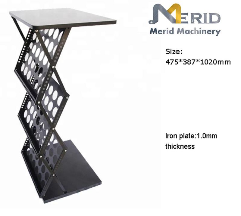 Customized Carbon Steel of Portable Folding Magazine Display Rack
