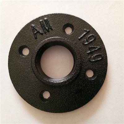 1/2 Inch Black Iron Floor Flange Pipe Fittings for Shelf Bracket