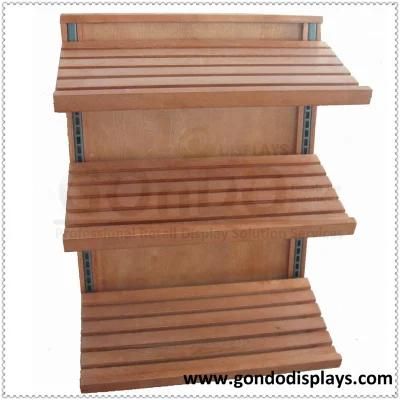 Wooden Bread Display Shelf W122 D77 H177cm