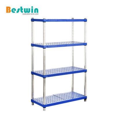 4-Tiers Catering Kitchen Rack Warehouse Shelving Stainless Steel Food Storage Shelf