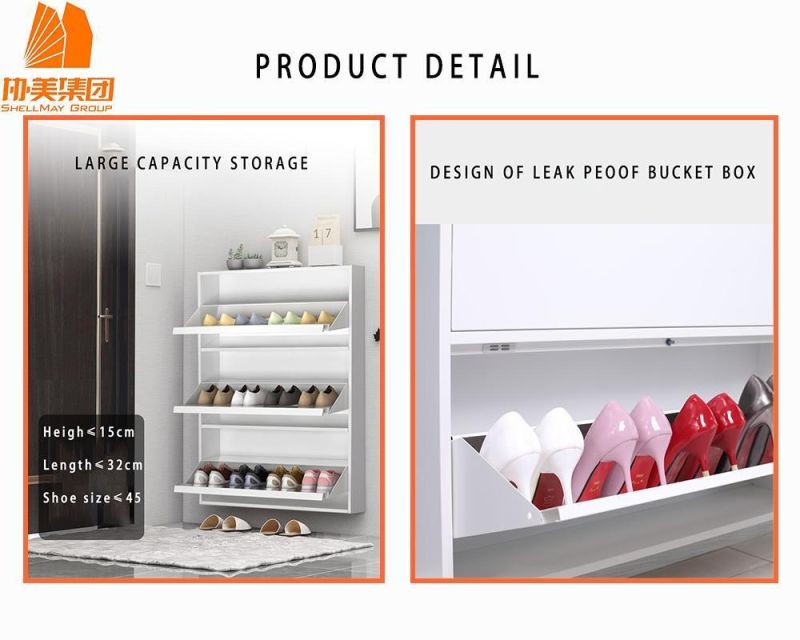 Modern Factory Shelves Be Fixed to The Wall Steel Shoe Cabinet