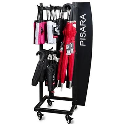 Customized Black Metal Umbrella Display Stand Umbrella Storage Rack