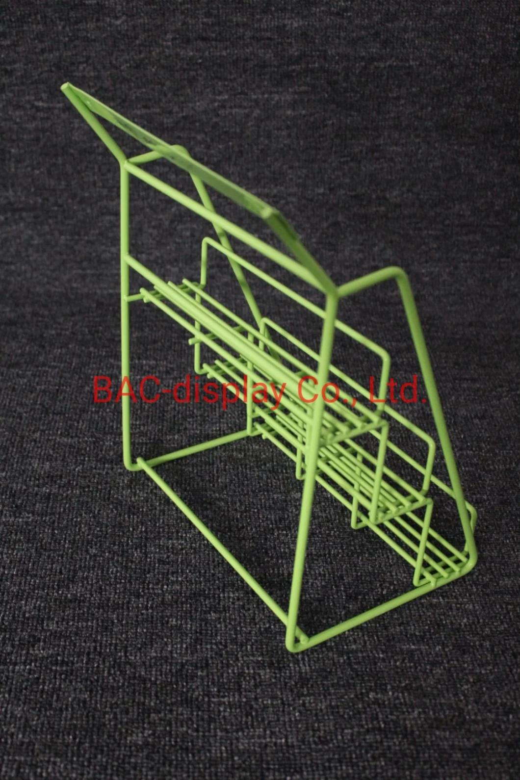 Supermarket Chic Small Countertop Metal Wire Snack Shelf Candy Display Rack