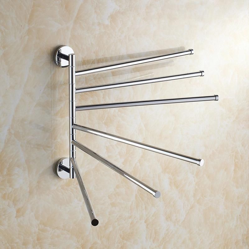 Wall Mount Brass Arm Towel Rods Rotatable Towel Rack