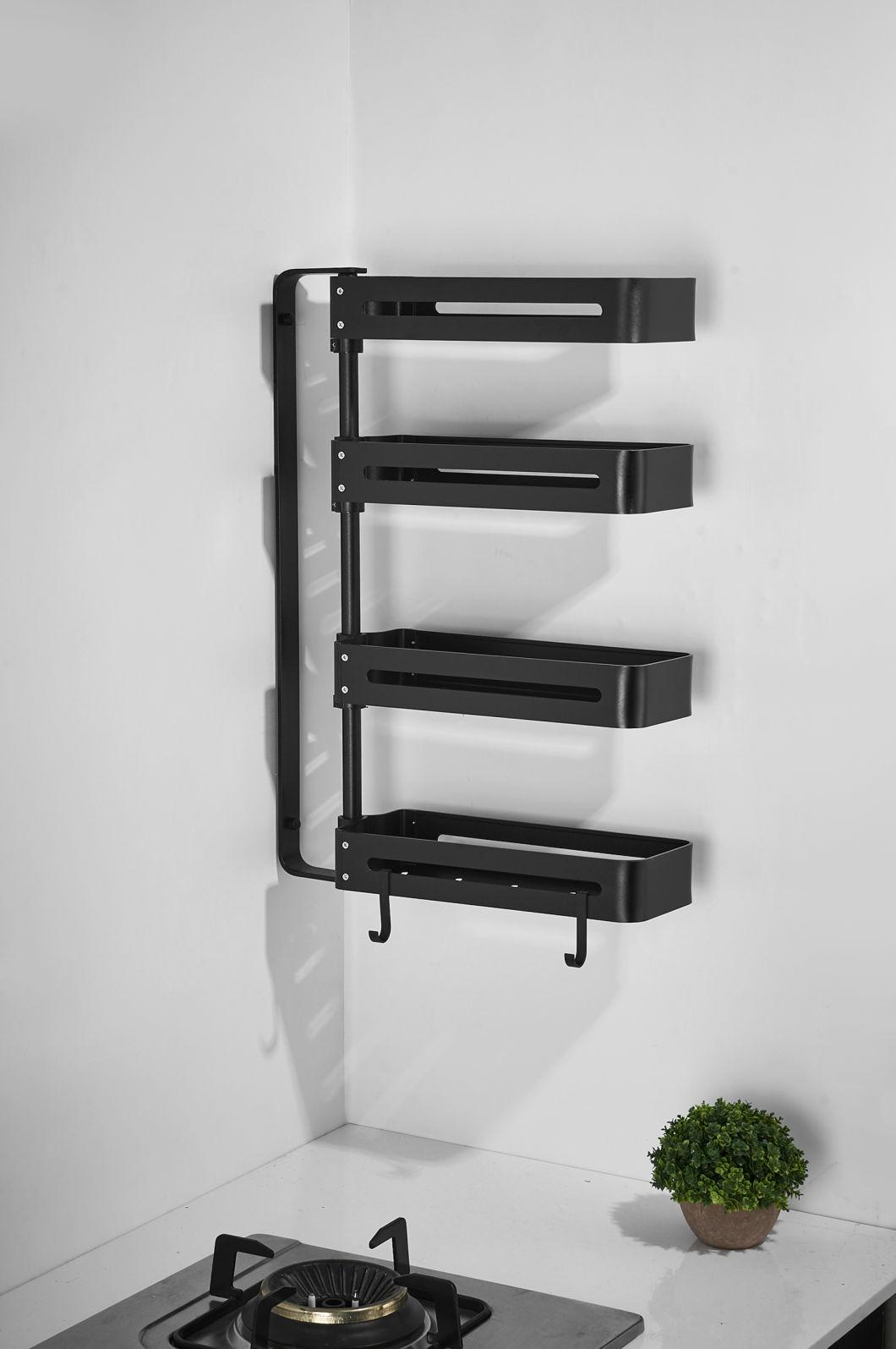 High Quality Aluminum Stainless Steel Metal Triple Folding Storage Bathroom/Kitchen Rack Shelves