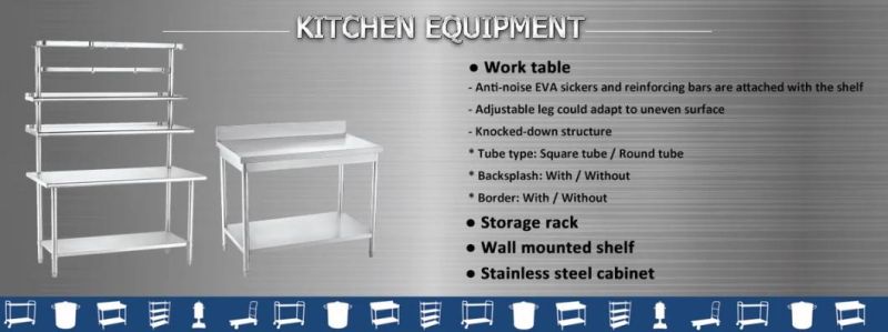 Heavy Duty Stainless Steel Removable Storage Top Rack for Work Table