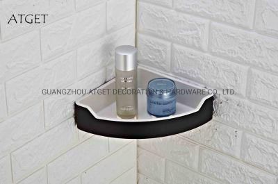 Bathroom Angular Single (AW-98121BW) Black and White Shower Shelf