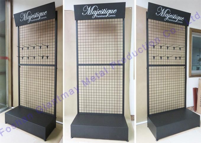 Retail Metal Wire Floor Hanging Mesh Supermarket Metal Display Shelf Racks