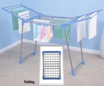 High Quality Hot Sell Lightweight Aluminum Clothes Drying Rack, Rolling Cloth Drying Shelf