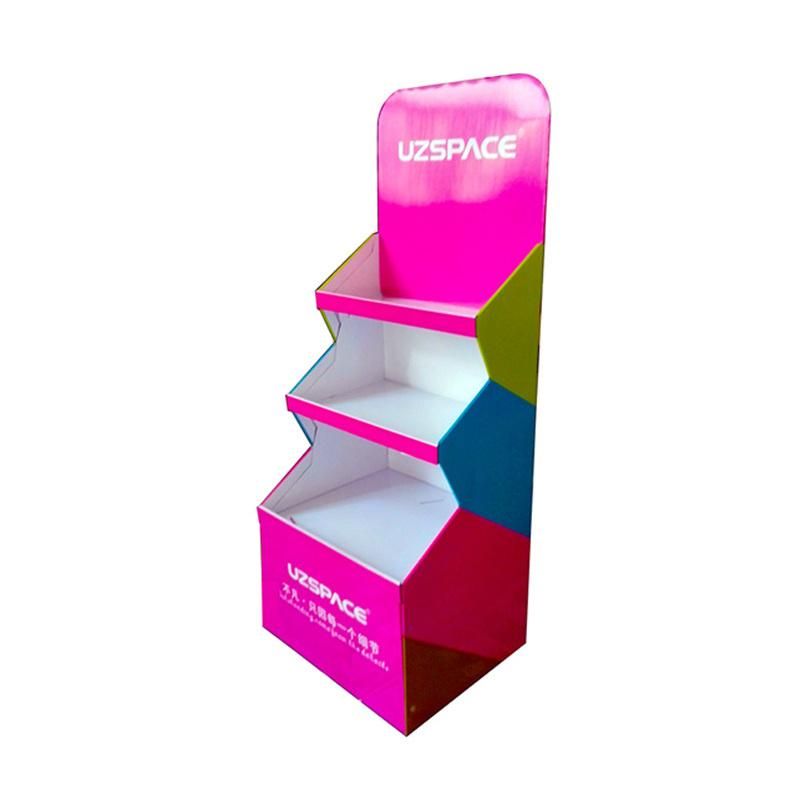 Custom Printing Pink Supermarket Snack Drink Display Stand