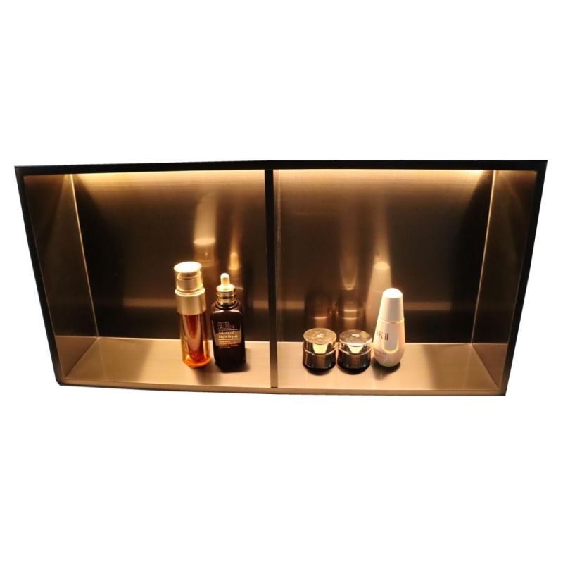 Shower Room Shelf Embedded 304 Stainless Steel Niche Bathroom Customized Metal Finished Bathroom Partition