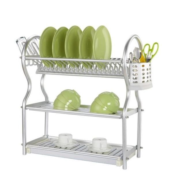 Durable Metal 3 Layers Square Kitchen Storage Rack