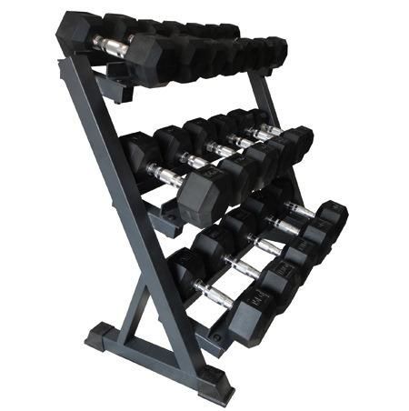 Home Gym Adjustable Mass Storage Hex Dumbell Weight Set Rack 3 Tier Dubbell Dumbell Stand Rack