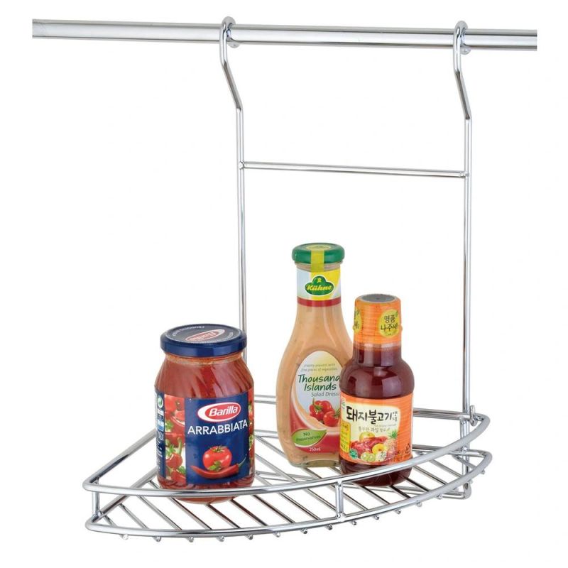 2 Tier Shower Shelf Rack Storage Basket Wall Mount Holder Bathroom Shower Shelf