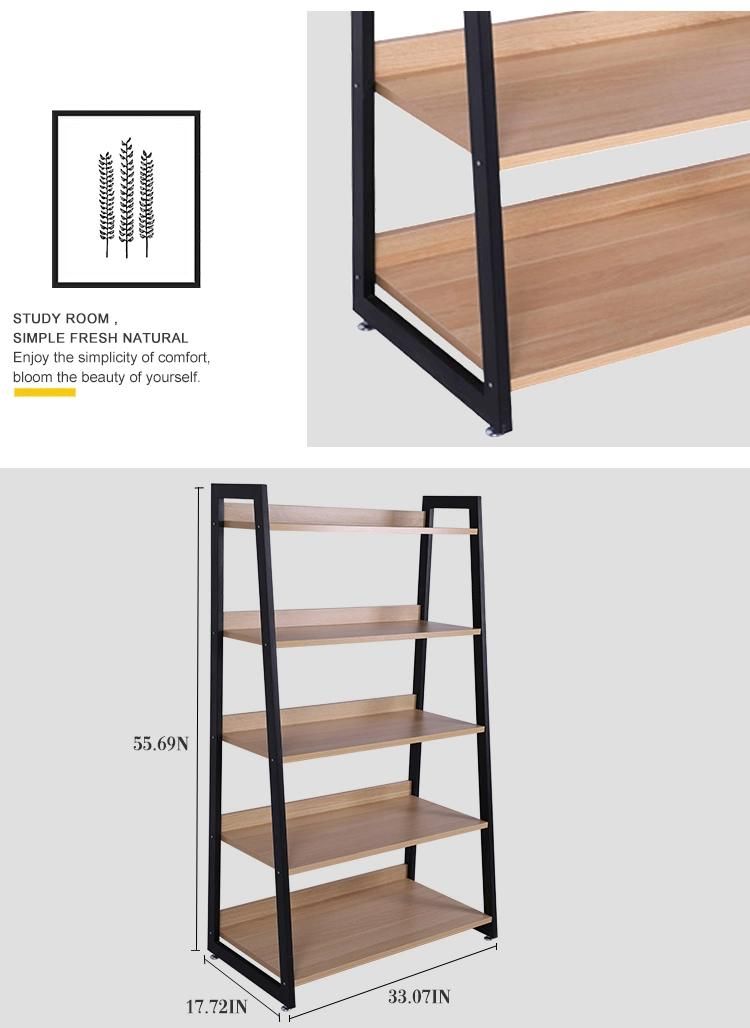 Wholesale Custom Home Use Wood Decorative Ladder Shelf Display Rack for Sale