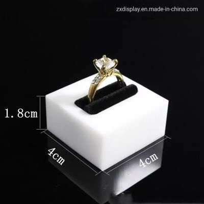 Diamond Ring Display Tray Stand with Velvet for Jewelry Store Counter Display