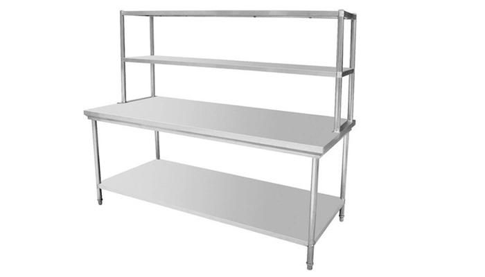 Heavy Duty Stainless Steel Removable Storage Top Rack for Work Table