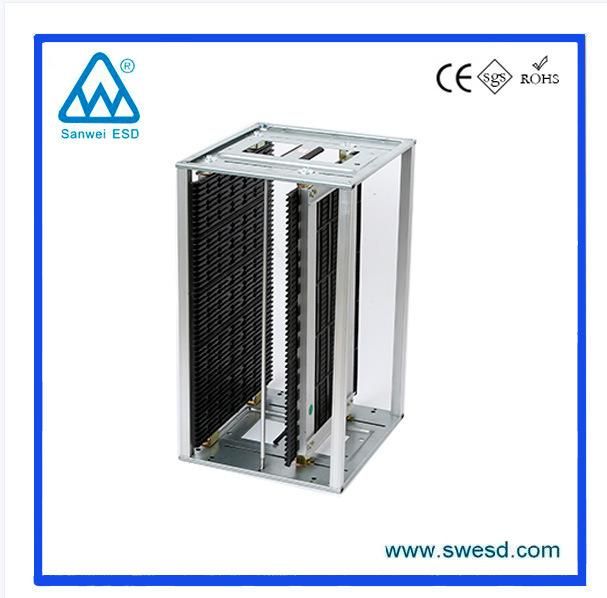 High Temperature Resistance Adjustable ESD Magazine Rack for SMT Storage Holder PCB Rack