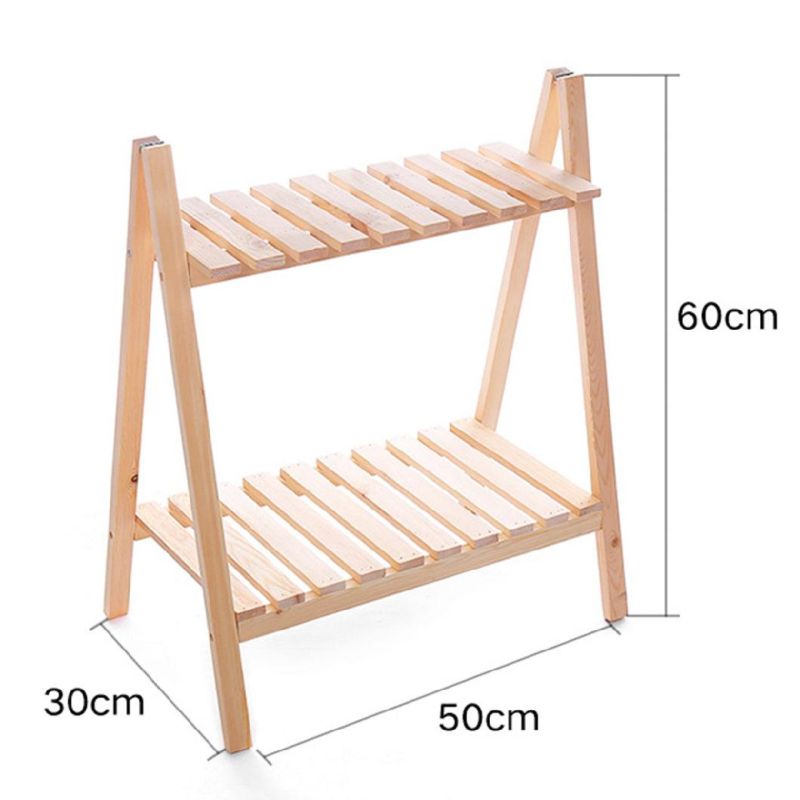 Bamboo Flower Pot Shelf Stand Folding Display Rack