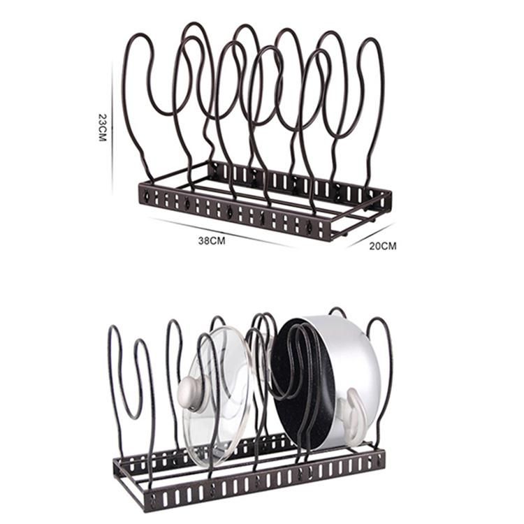 Iron Pot Cover Storage Multi Layer Adjustable Kitchen Shelving Multifunctional Desktop Stainless Steel Dish Drying Rack