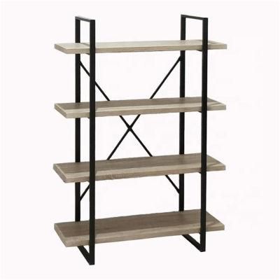 Modern Storage Rack 4 Tier Bookshelf Commerical Use Bookcase