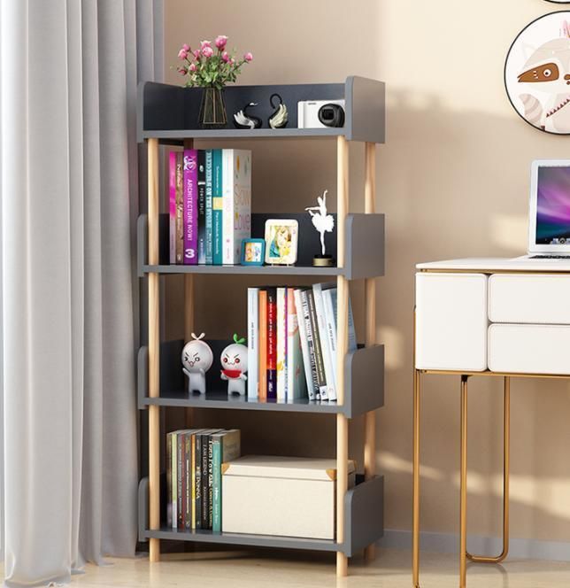 Simple Floor-to-Ceiling Bookshelf Simple Living Room Multi-Layer Shelf