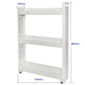 Multi Tier Kitchen Slim Slide Storage Rack with Wheel