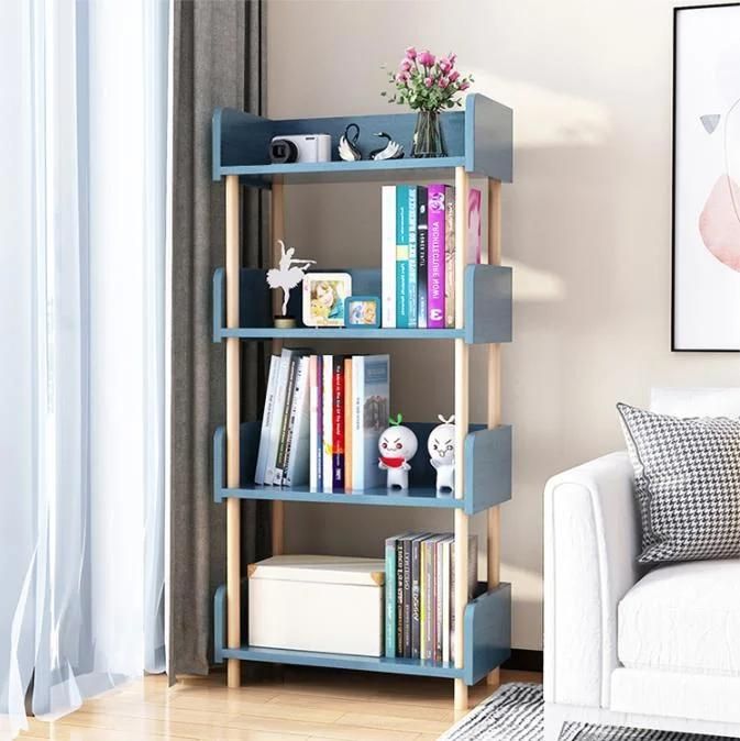 Simple Floor-to-Ceiling Bookshelf Simple Living Room Multi-Layer Shelf Space-Saving Household Children Storage Rack Student Small Bookcase