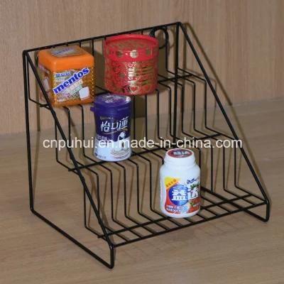 Checkout Counter Standing Wire Shelving Metal Display Rack (PHY1043F)