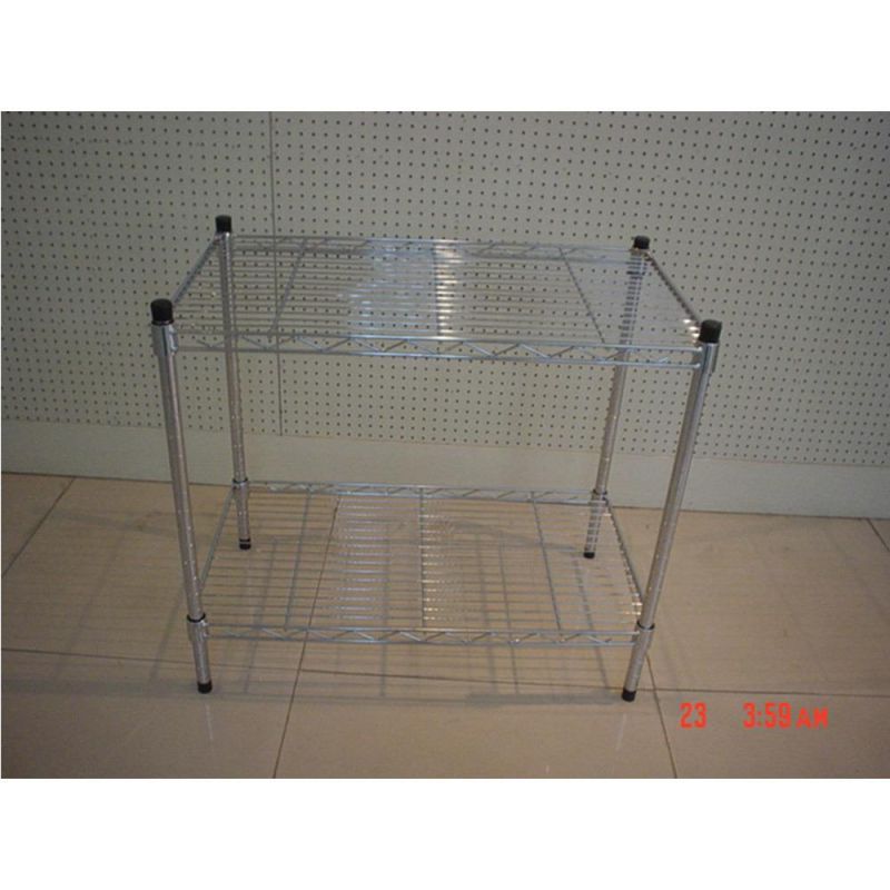 Foldable Metal Rack Kitchen Storage Shelves Spice Wire Mesh Basket Organizer/Layer Tier Utility Shelving TV Shelf